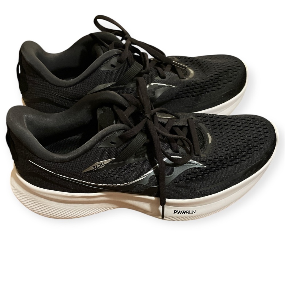 Saucony Women's Ride 15 Running Sneaker 8.5W Black Gym Athletic Athlete Run